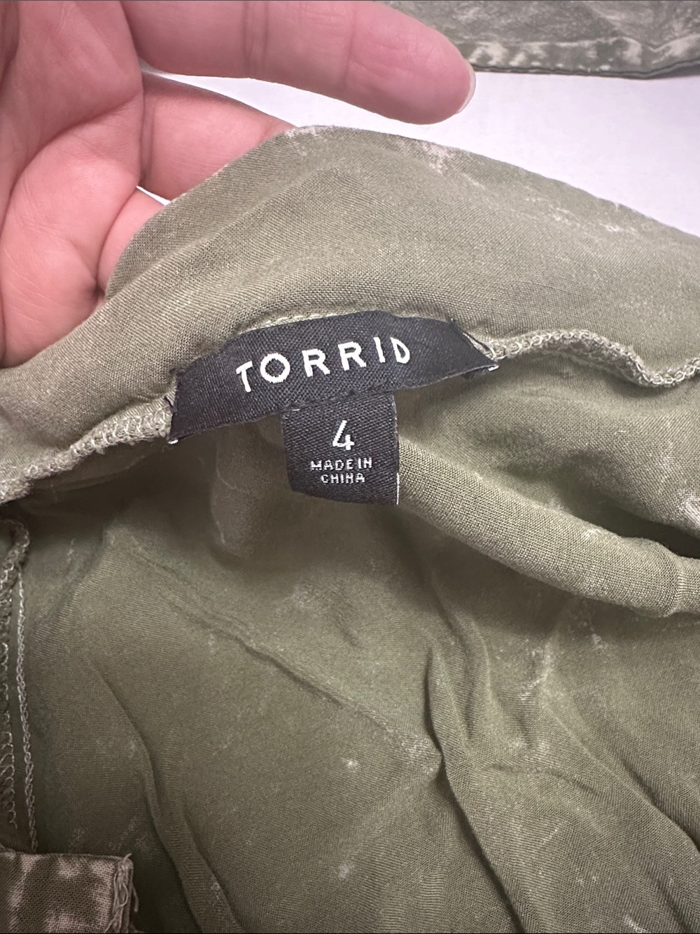Torrid Mini Challis Skirtall Olive Green Womens Plus Size 4X - Picture 6 of 10